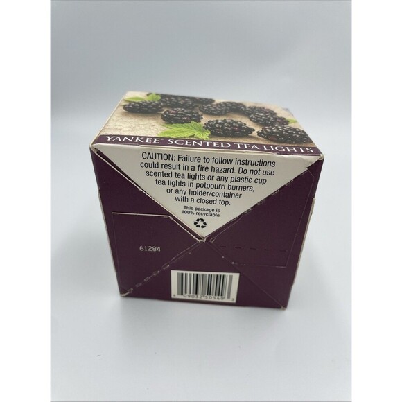 Yankee Candle Box of 12 Scented Tea Light Candles BlackBerry Scent Rare New - Picture 5 of 5